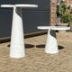 2x Eros Side table Angelo Mangiarotti Carrara marmer Nieuwstaat!