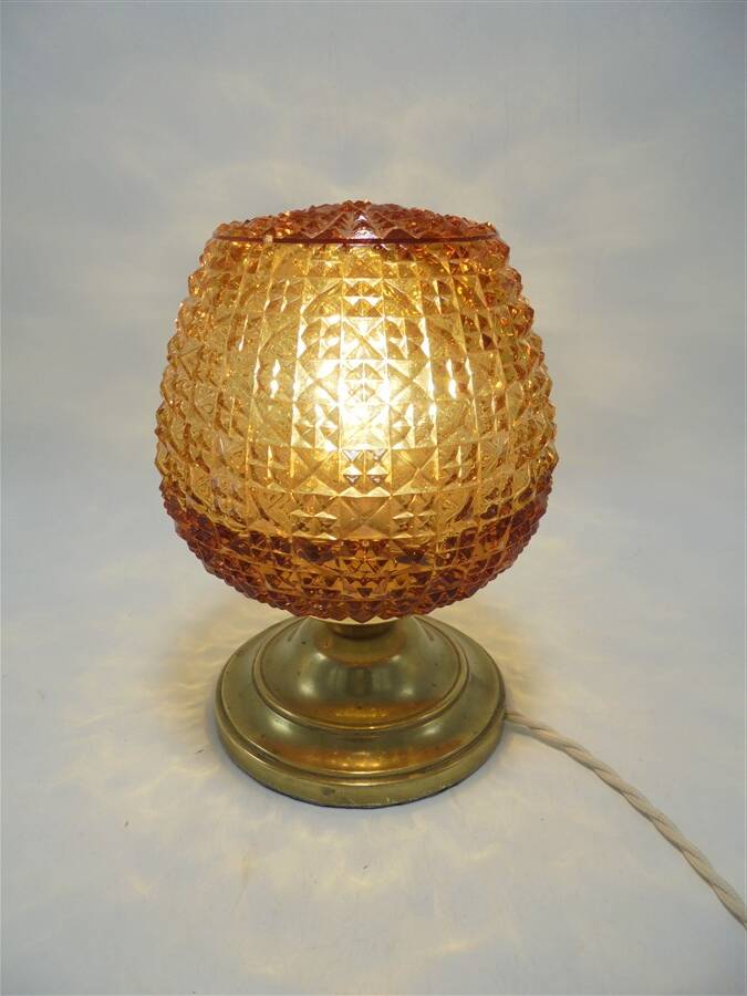 Amber glass lamp