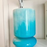 Vintage blue blown glass lamp 90