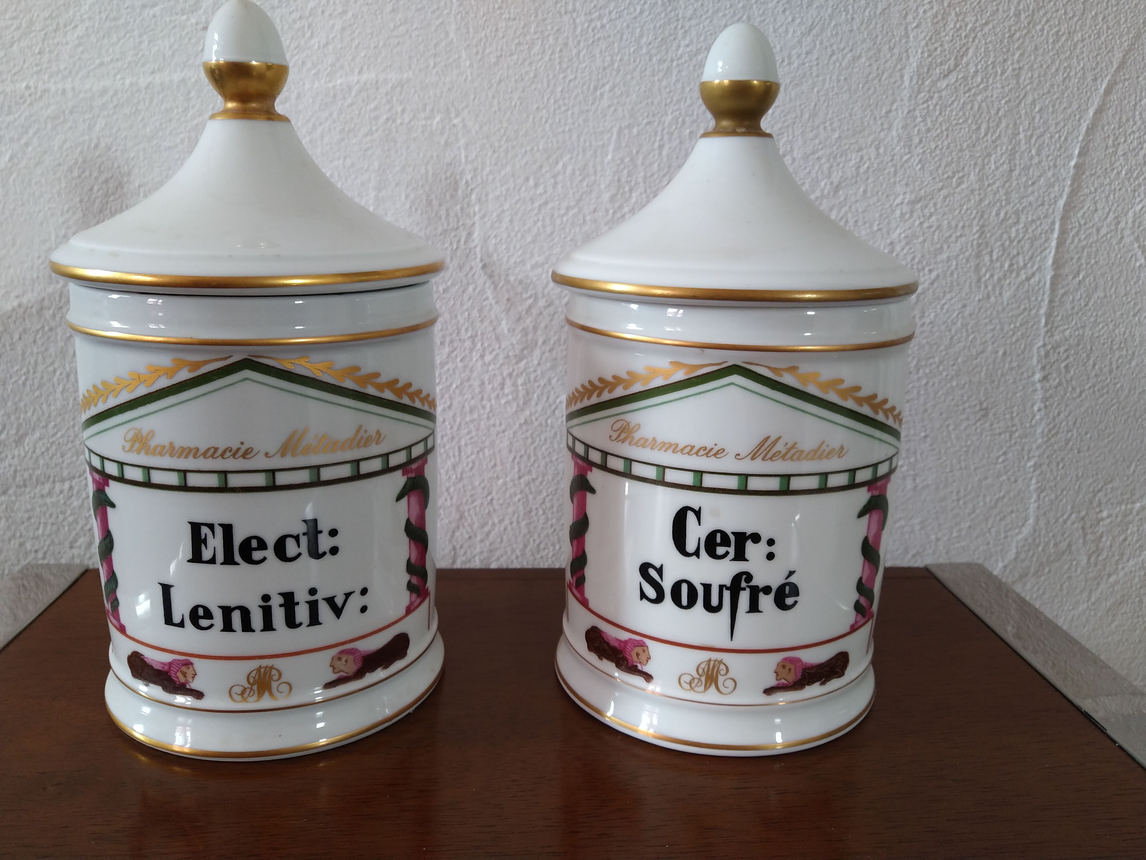 Pair of pharmacy jars