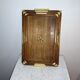 3 pull-out trays in teak and ebony bone marquetry