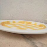 2 Yellow checkered dishes Sarreguemines