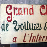 Store sign. Children's cars. Vintage signs. Around 1940/1950s.