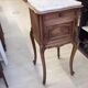 Table de chevet bois et marbre