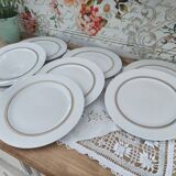 Set of 7 Limoges porcelain dinner plates from Maison Charles Ahrenfeldt