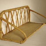 Rattan wall shelf