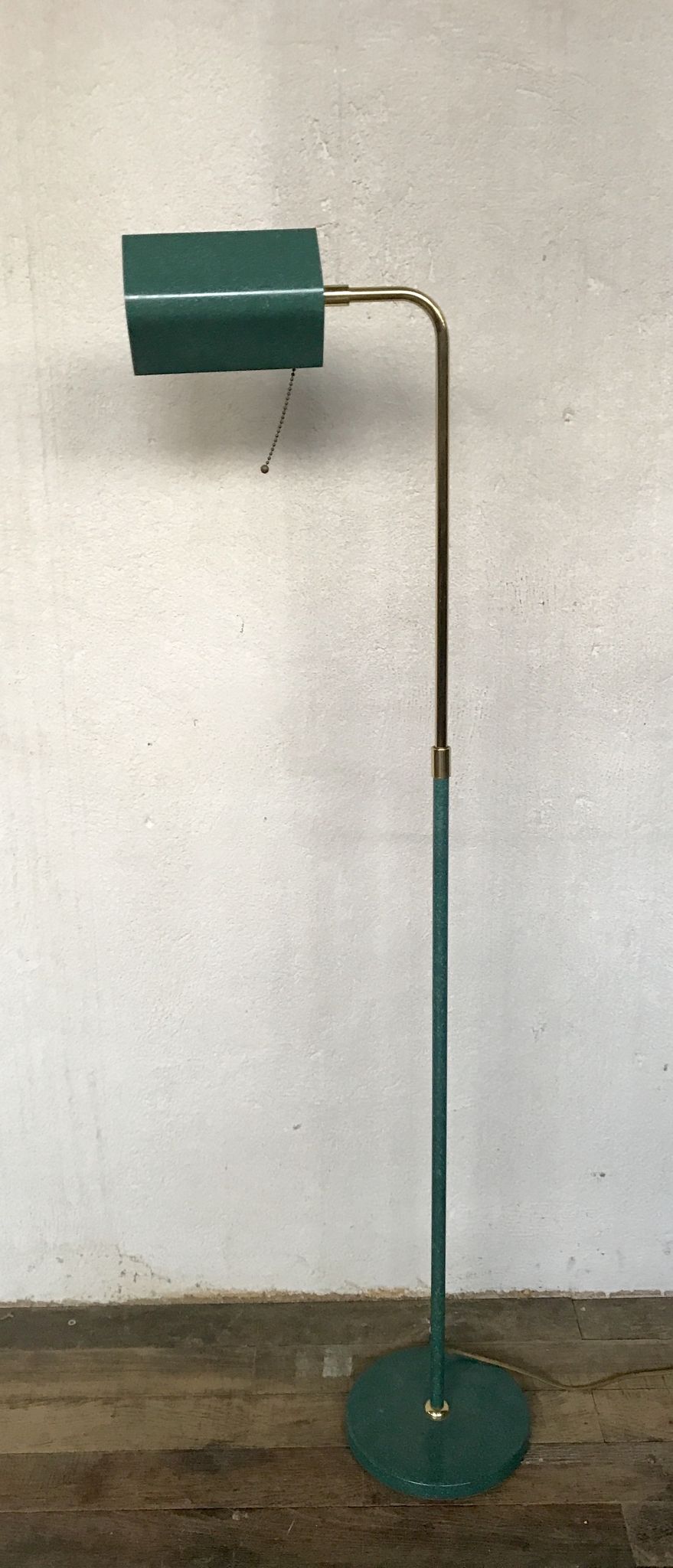 Floor lamp in brass and metal (Deknudt) vintage