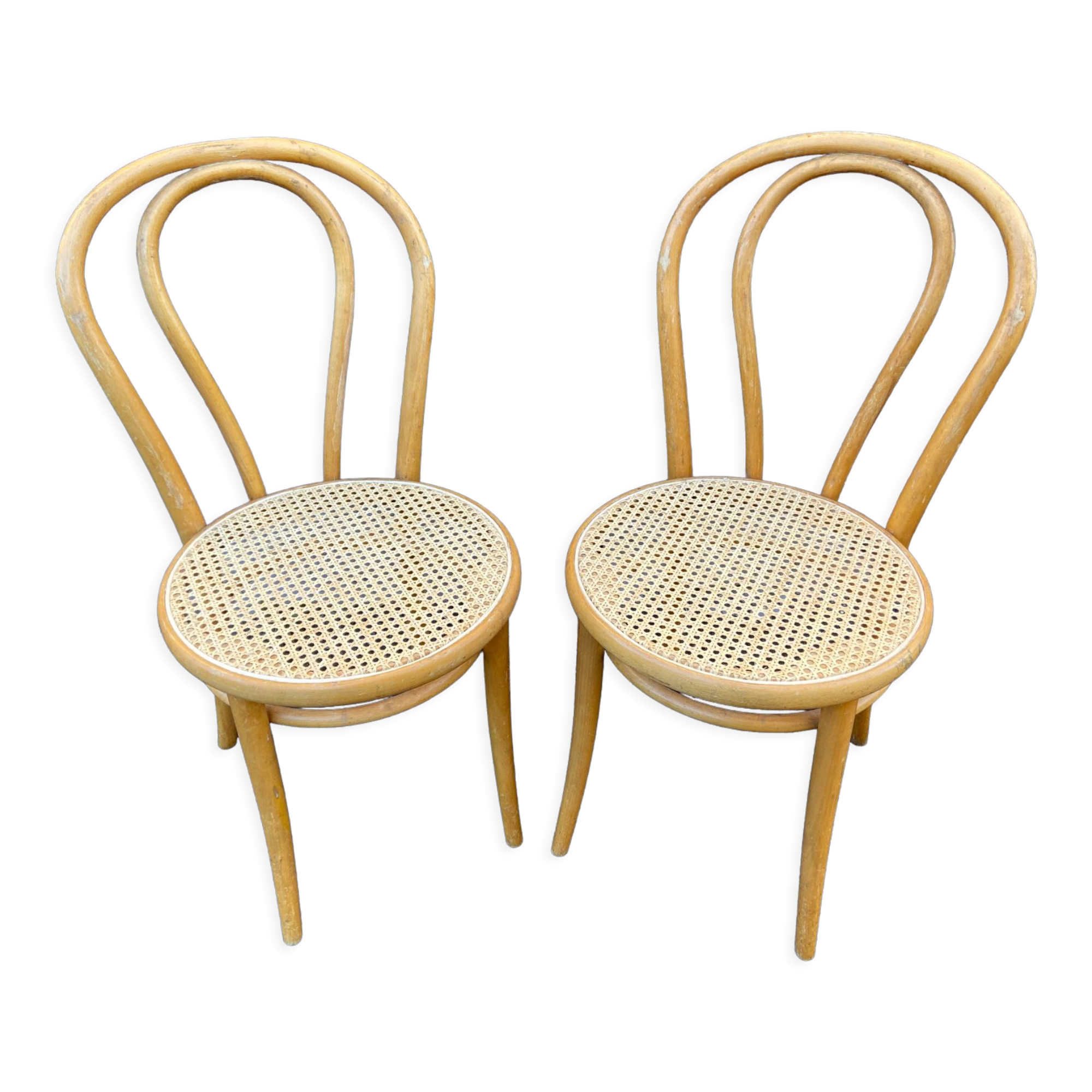 Pair of vintage bistro coffee chairs