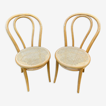 Paire de chaises café bistrot vintage