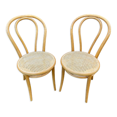 Paire de chaises café bistrot vintage