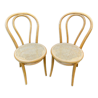 Pair of vintage bistro coffee chairs