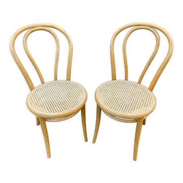 Pair of vintage bistro coffee chairs