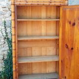 Cabinet beginning 20 th in turned pine and pitchpin