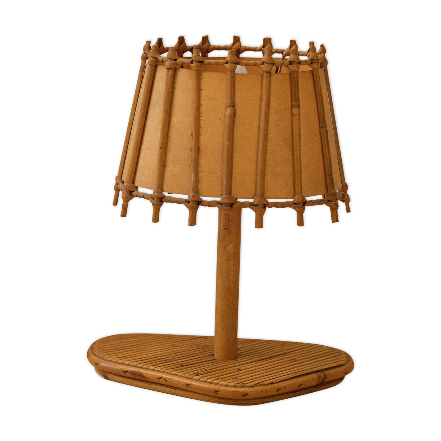 Wooden bedside lamp