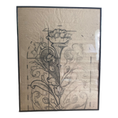Drawing late 19th ironwork or stained glass project