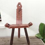 Brutalist chair tripod arts and crafts