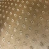 Vintage wooden armchair with rattan weaving.