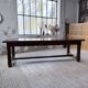 Table de ferme campagne noyer massif XL 250cm