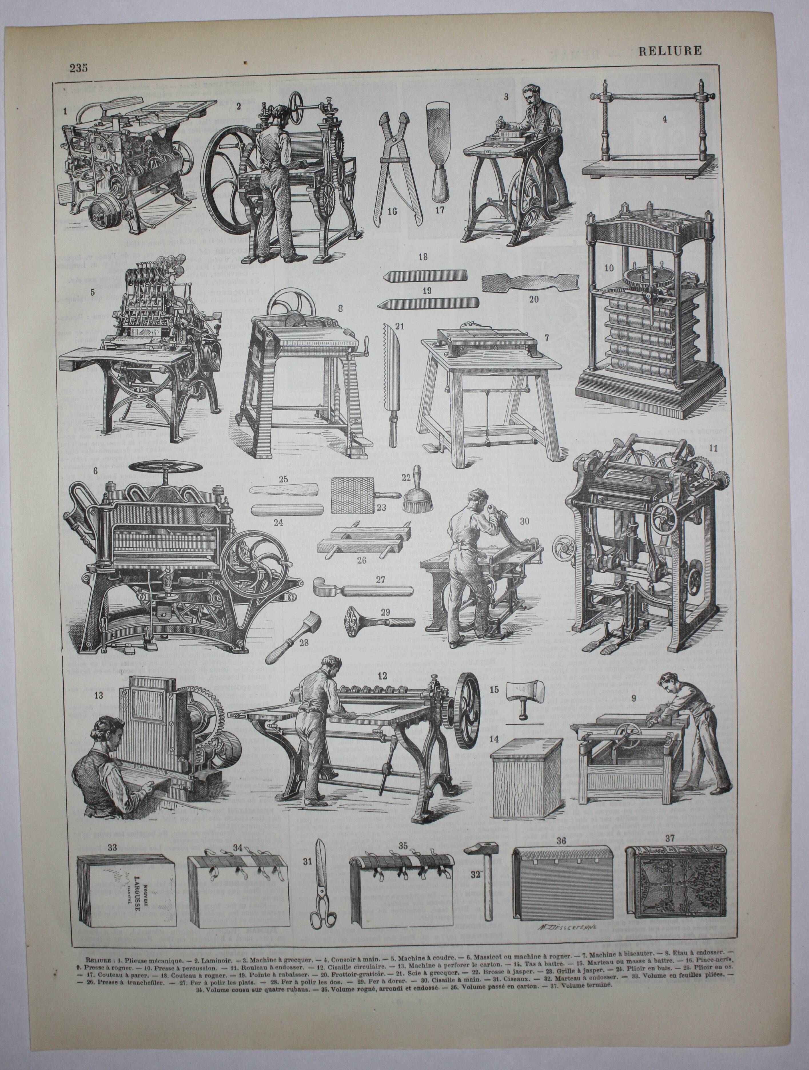 Lithograph • Binding, cover, book • Original engraving from 1898