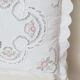 White cotton embroidery cushion cover