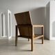 Fauteuil en bois naturel (teck) design minimaliste