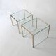 3 nesting coffee tables in glass and gilded metal, 1950-1970