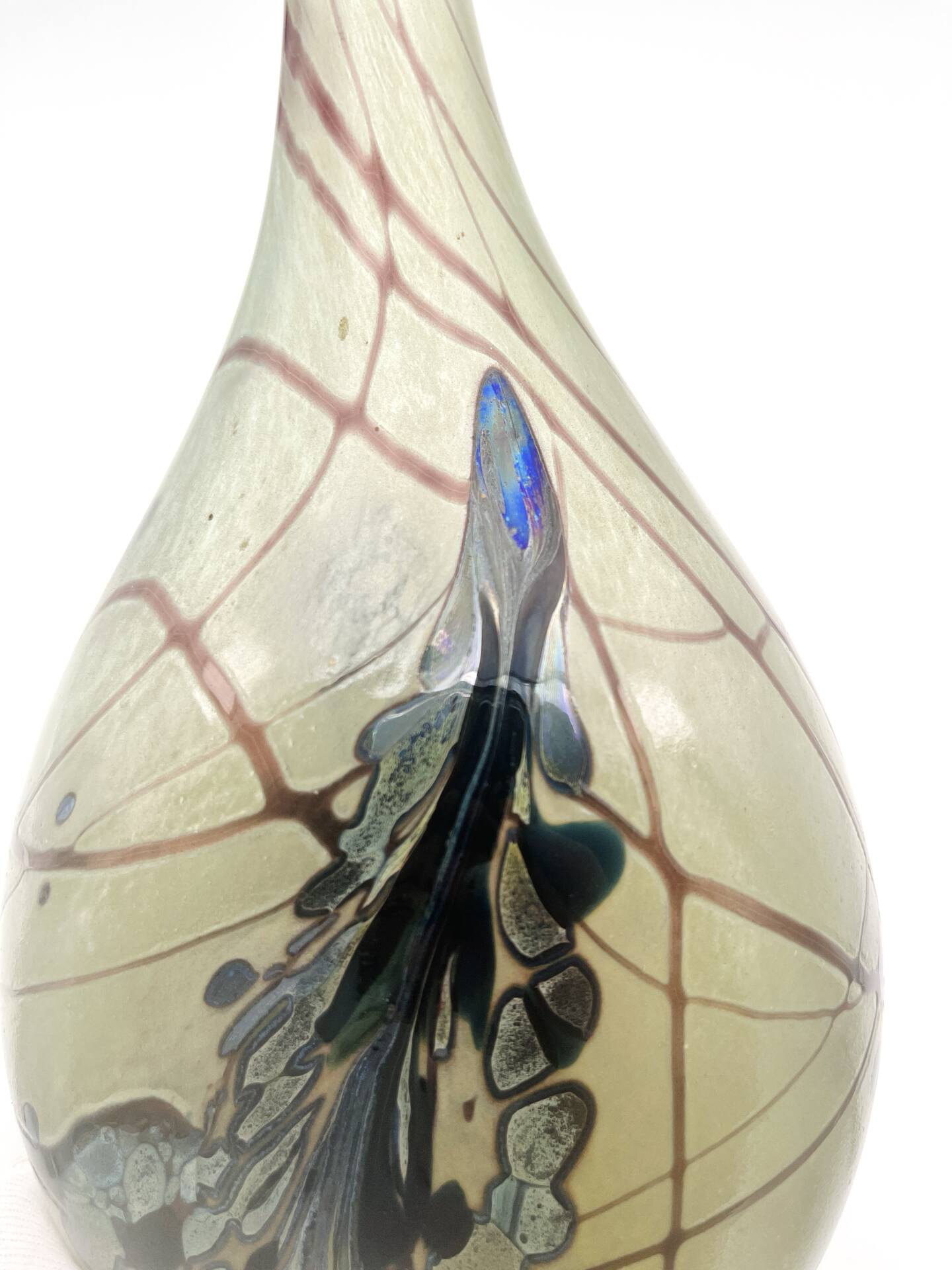 Vase Robert Pierini Studio Glass 1984 29cm 1.1kg Signed