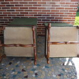 A pair of Louis XIII-style sheep bones armchairs