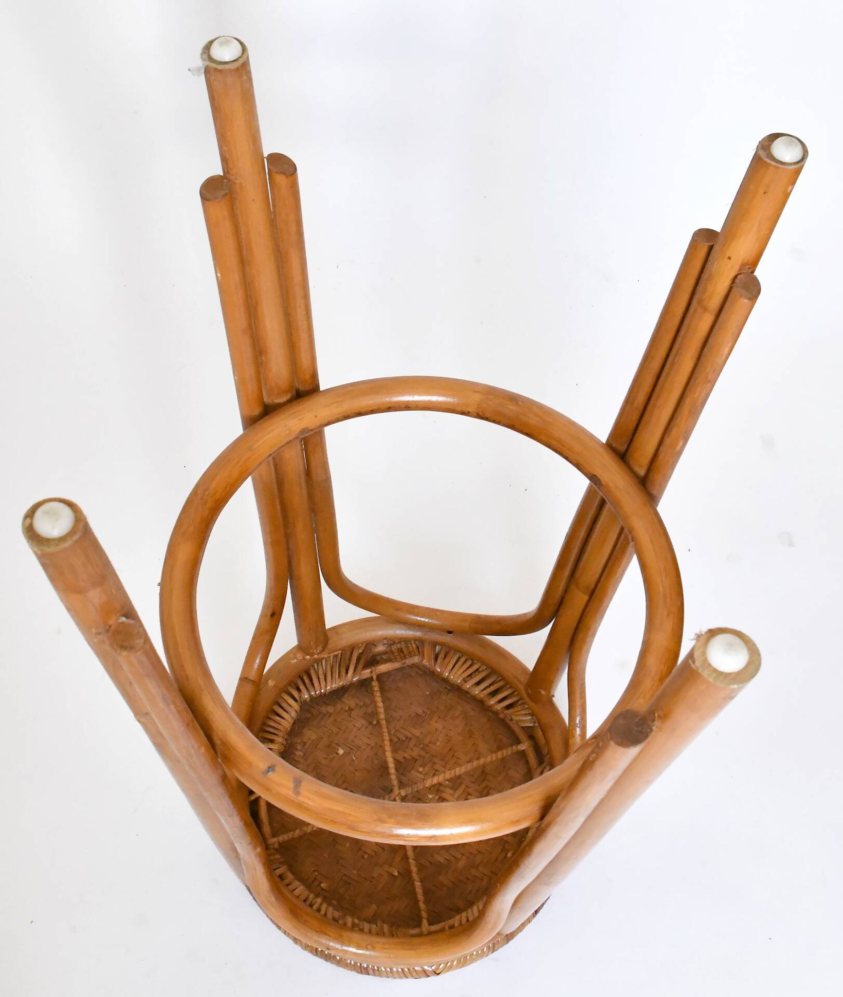 Vintage bar furniture with these two rattan stools from the 1960s/70s