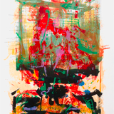 Abstrait, lithographie par philippe charpentier