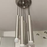 Aluminum waterfall ceiling light by Kaiser Idell / Leuchten, Germany, 1960s