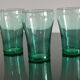 5 anciens verres vintage vert émeraude