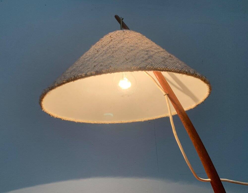 Mid-century Dornstab table lamp in teak by A. Pöll for Kalmar