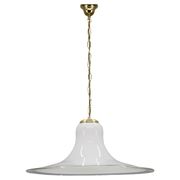 Italian mid-century glass and brass pendant light, 1960s