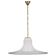 Italian mid-century glass and brass pendant light, 1960s