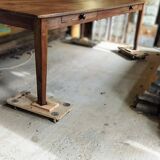 Solid oak farmhouse table, 270x120 cm, with 4 drawers
