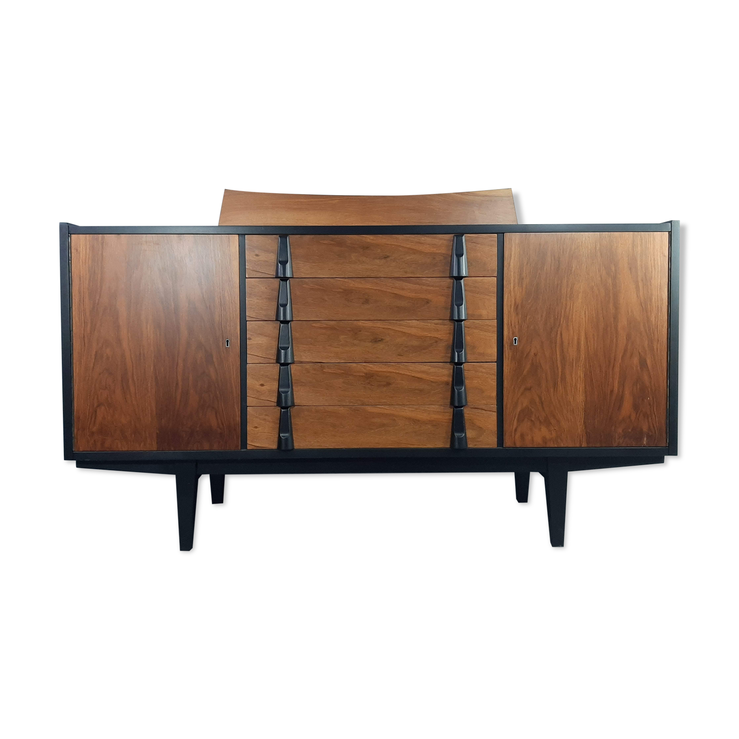 Enfilade rajmund hałas en noyer mid-century polonais 1960s