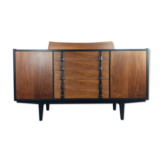 Enfilade Rajmund Hałas in Walnut, Polish Mid-Century 1960s