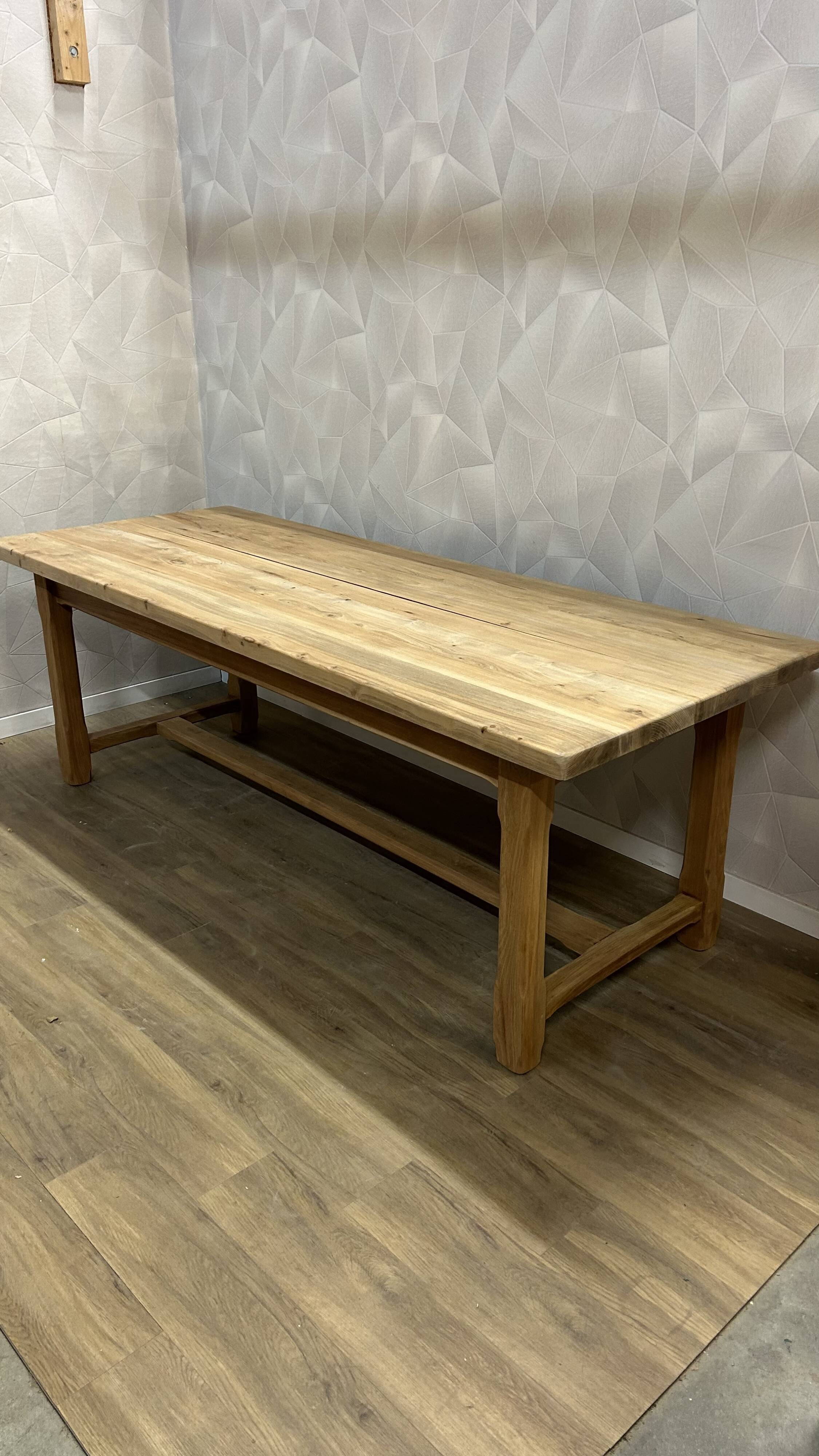 Solid walnut farmhouse table, stripped and varnished