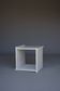 Tabouret cube minimaliste en contreplaqué. Années 1960