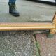 Antique gilded wooden mirror in Louis XVI style