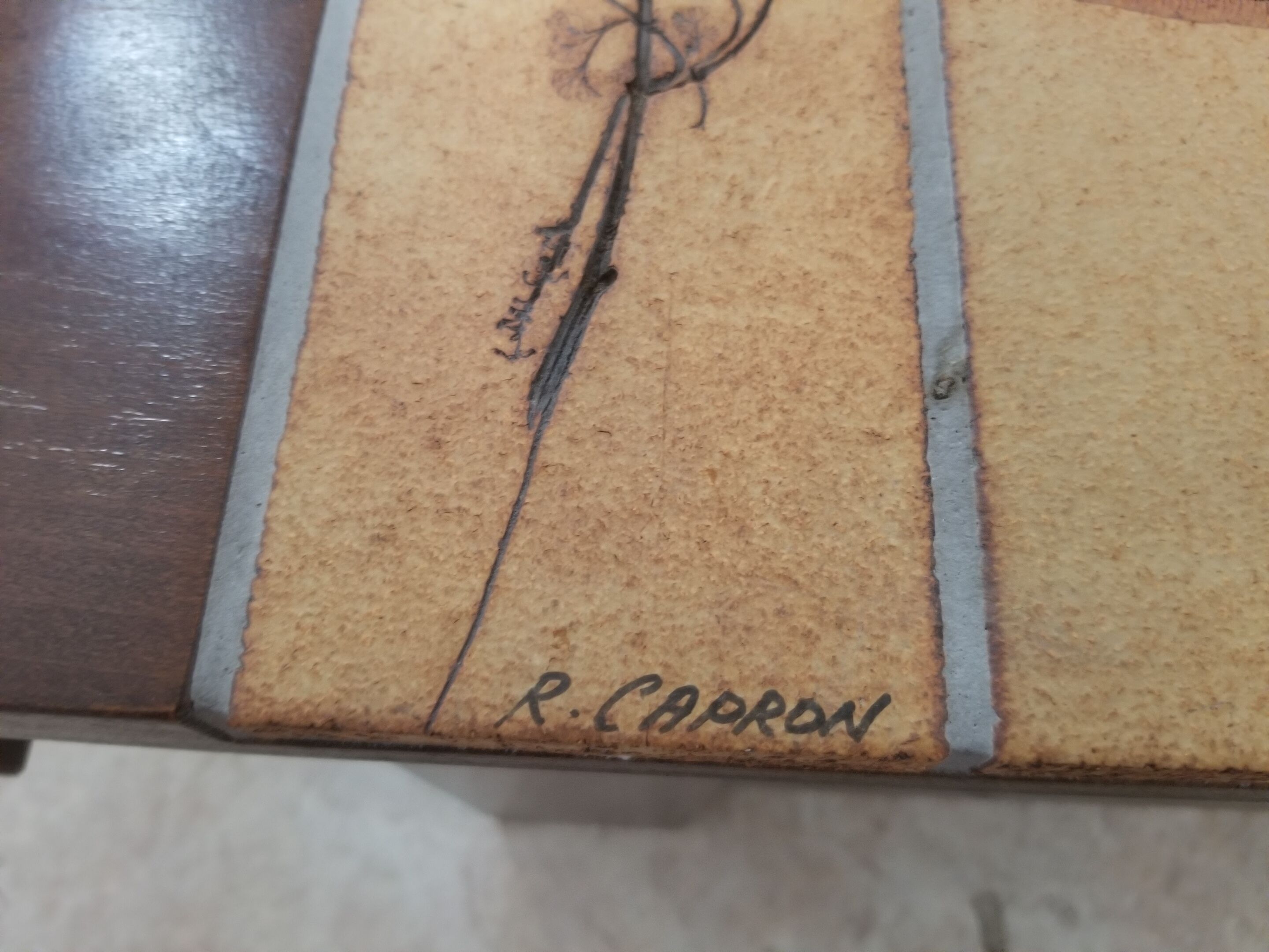 Roger capron rectangular coffee table - vintage