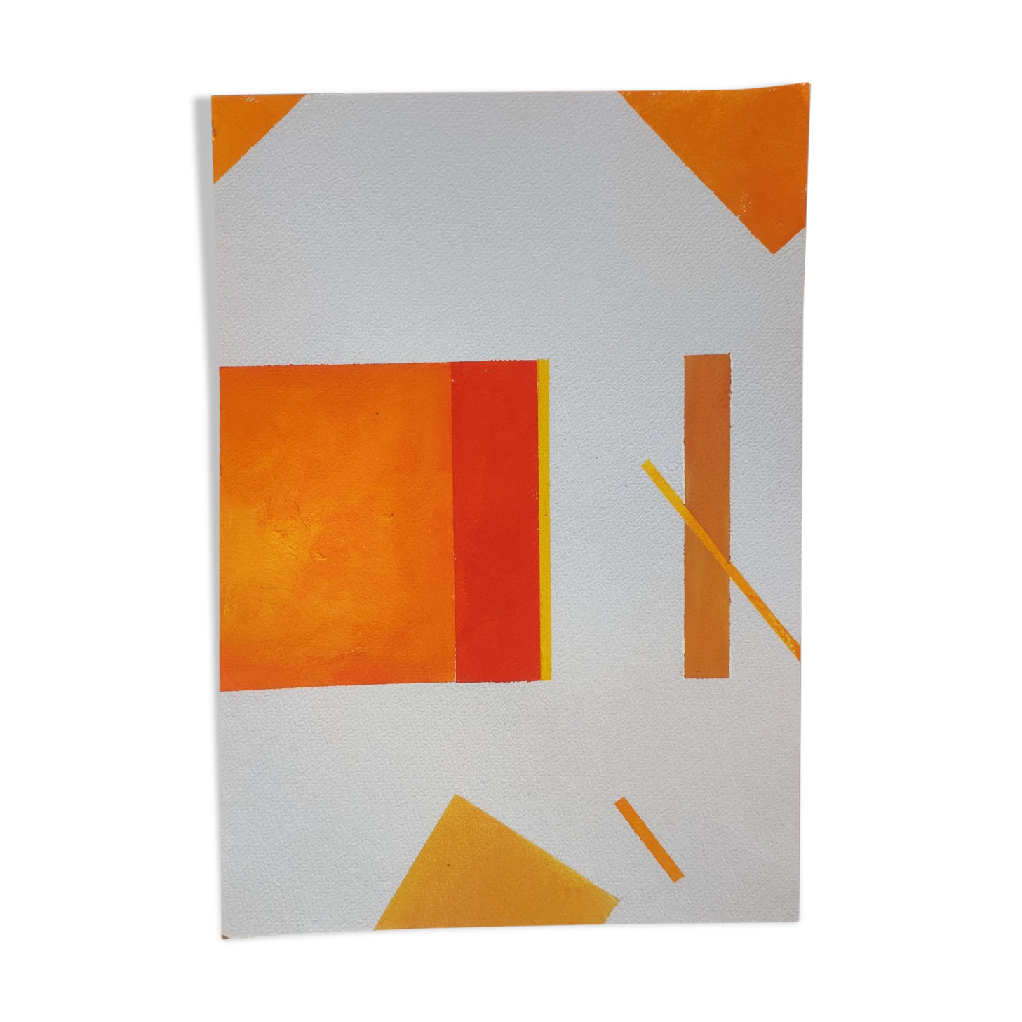 Orange minimalist geometric paint
