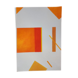 Orange minimalist geometric paint
