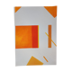 Orange minimalist geometric paint