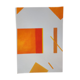 Orange minimalist geometric paint