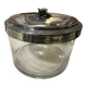 Pot à biscuit cristal et métal argenté