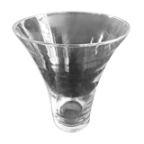 Glass vase with flared edges