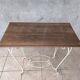 Old wrought iron and walnut table