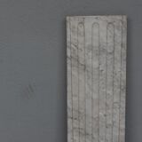 Old fireplace in white marble veined Louis XVI